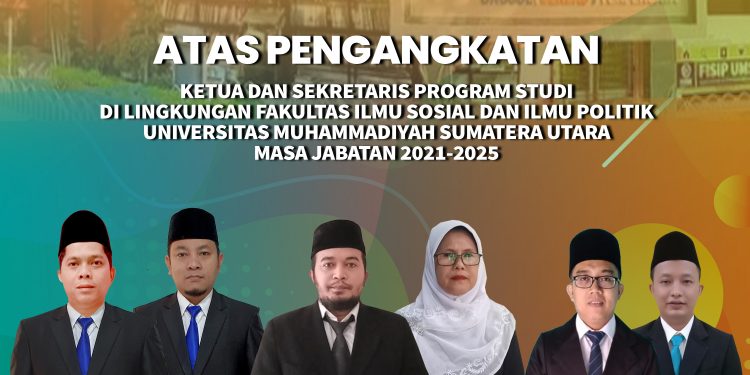 Pimpinan Prodi Se-FISIP UMSU Terima SK Pengangkatan Masa Jabatan 2021-2025