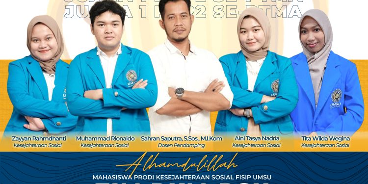 Mahasiswa Kesejahteraan Sosial berhasil Meraih Juara pada Lomba PKP2 SE-PTMA 2023